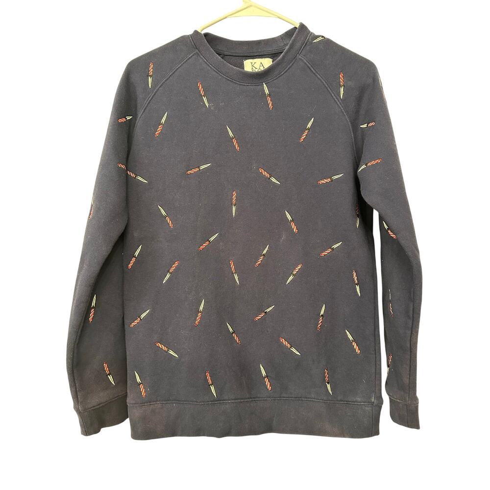 Zoe Karssen Navy Blue Daggers sweatshirt in size Medium